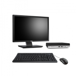 Pack HP ProDesk 400 G4 DM - i3 - 8Go - 256Go SSD - W11 - Écran 22"