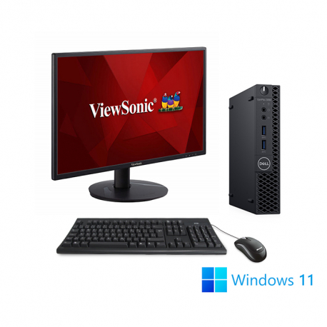 Pack Dell OptiPlex 3060 Micro - 16Go - 512Go SSD - W11 + 24" Viewsonic VA2418-SH