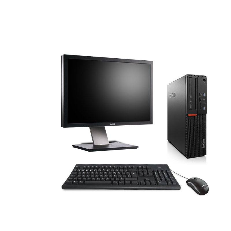 Ordinateur pc complet unité Lenovo avec écran DELL 24p 