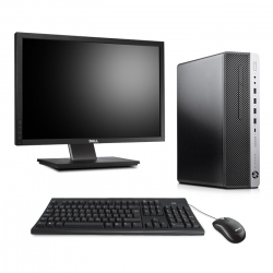 Pack HP EliteDesk 800 G5 SFF - PC de bureau reconditionné - i3 - 8Go - 256Go SSD - Linux + 22"