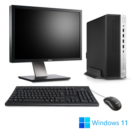 Pack HP ProDesk 600 G4 SFF - G5500 - 8Go - 256 Go SSD + Écran 24" - W11