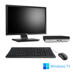 Pack HP ProDesk 400 G4 DM - i3 - 8Go - 256Go SSD - W11 - Écran 22"