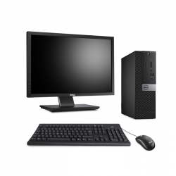 Pack Ordinateur de bureau reconditionné + Écran 22" - Dell OptiPlex 7050 SFF - 8Go - 256Go SSD - Windows 10